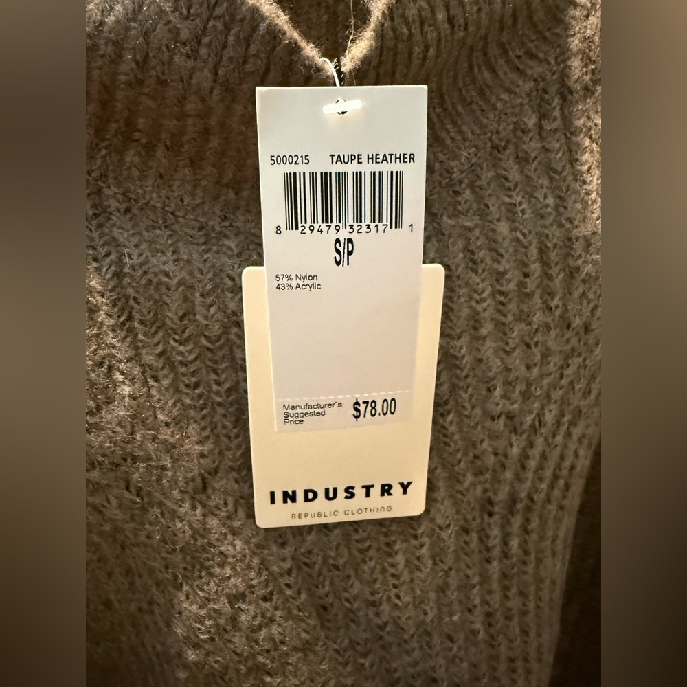 INDUSTRY Women’s Brown Puff-Sleeve Knit Sweater - Small - Picture 8 of 8